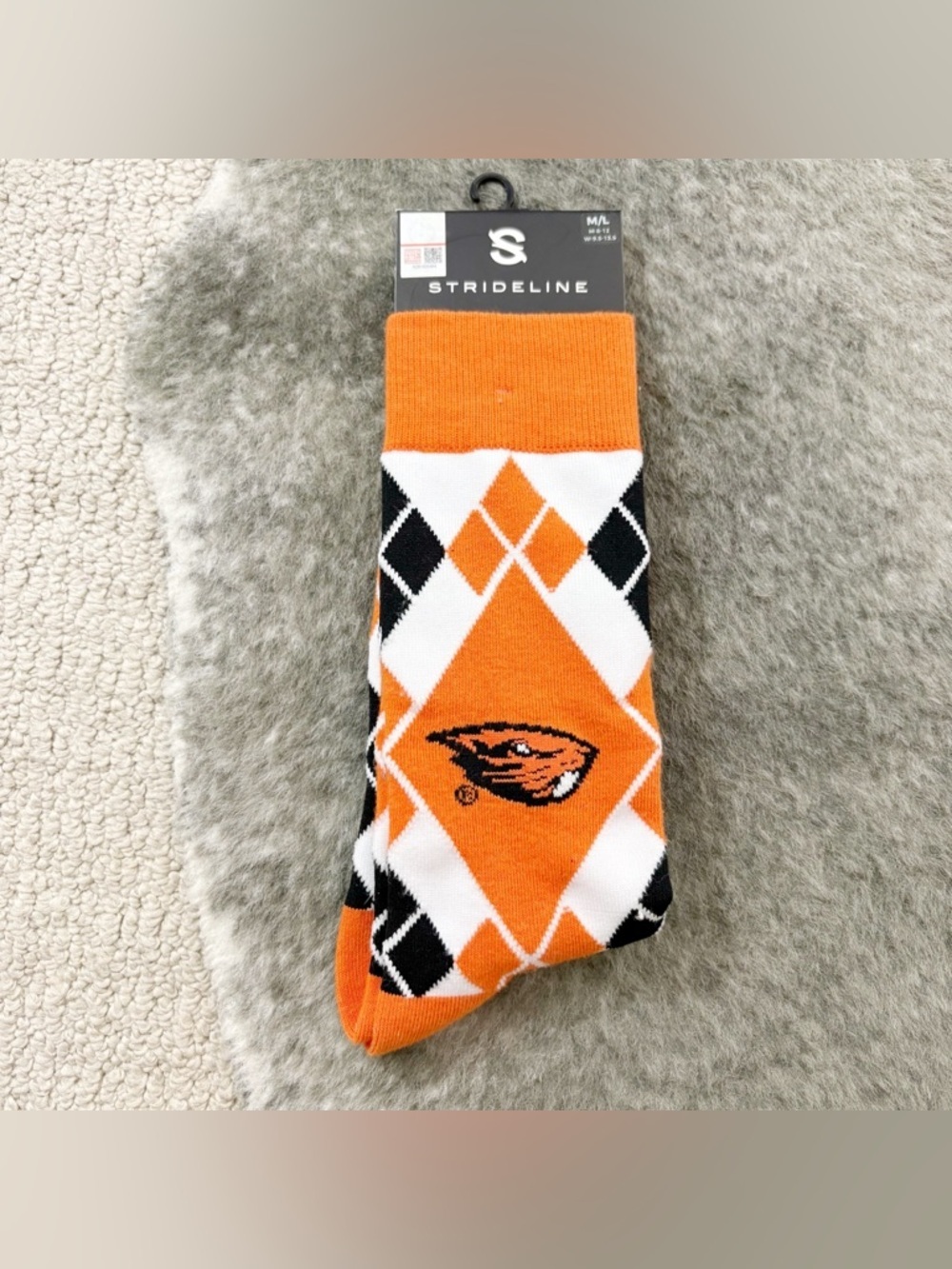 NWT Strideline M/L Argyle Oregon State University Beavers Socks - Picture 2 of 6